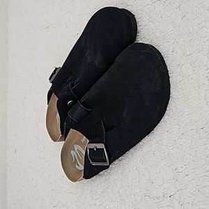 Mad Love Women's Faux-Suede Clogs - Black, Size 6